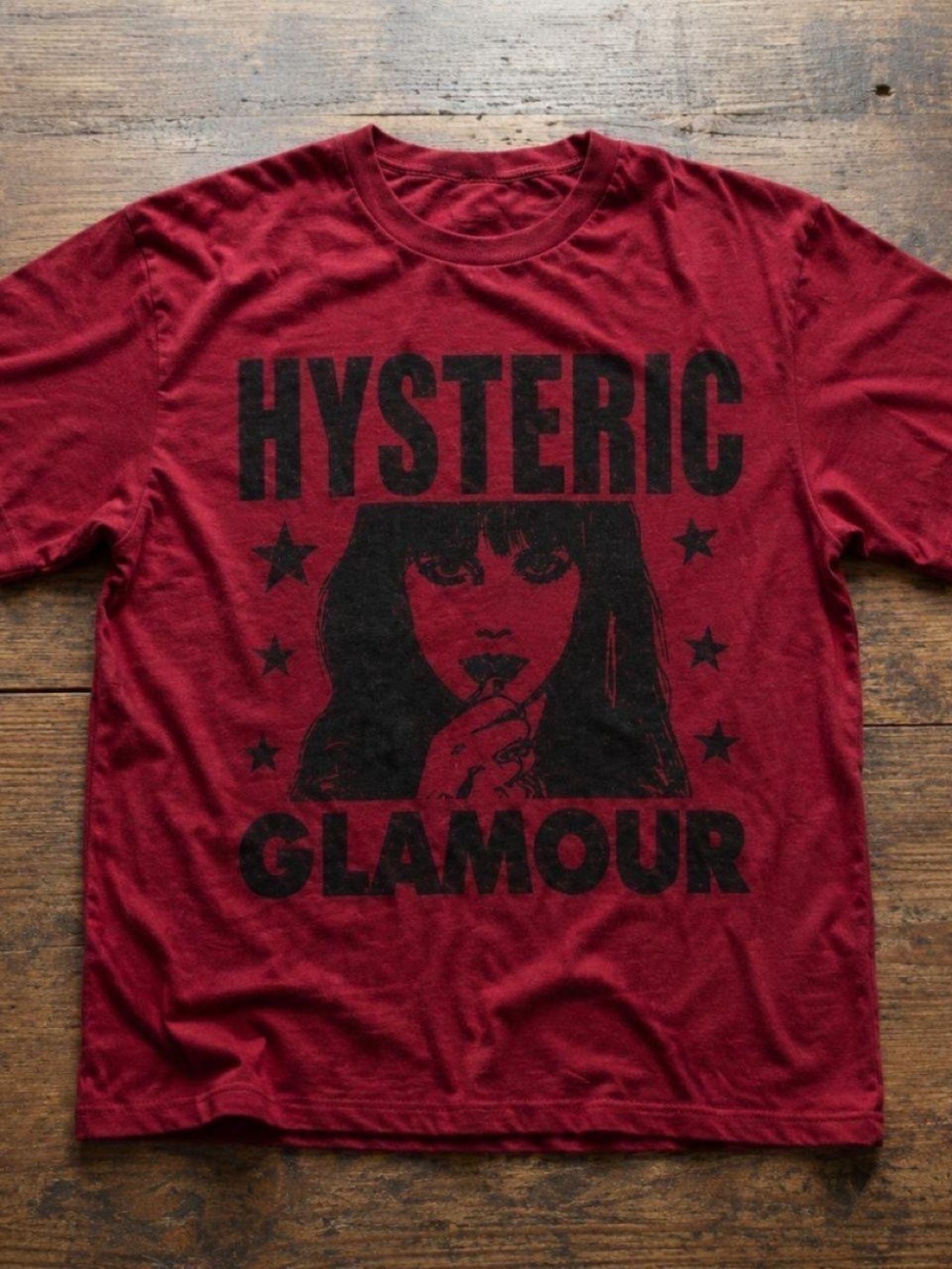 Hysteric Glamour Red Graphic Tee – Japanese Y2K Streetwear